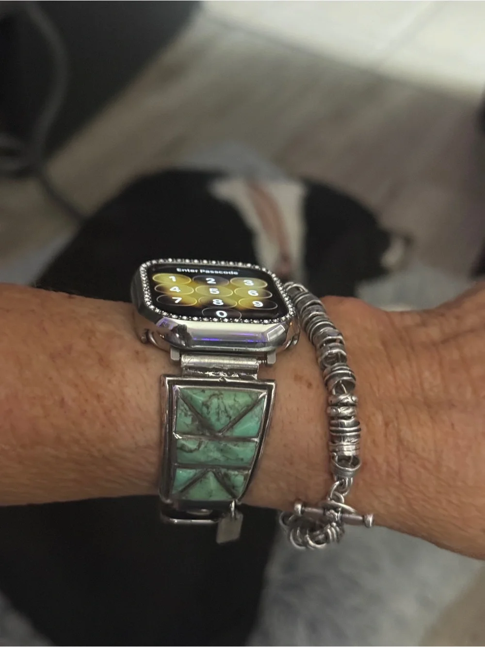 APPLE WATCHBAND/Vintage/Native American/SS/turquoise